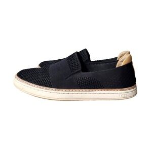 UGG Shoes Women's Size 7.5 Sammy Slip On Sneaker Black Knit‎ Tan